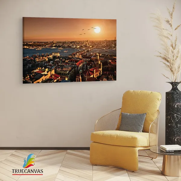 Multicolor_Istanbul_-_Duvar_Ka?????D?,_Wooden_Framed_Canvas_Paintings_|_For_Living_Room_|_Bedroom_|_Office_|_Gallery_|_Ready_Wall_Mount_Canvas_Wall_Art_Painting_|_Size_-_12_X_18In,_Ct0051