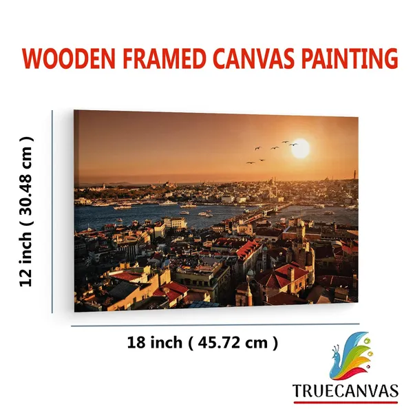 Multicolor_Istanbul_-_Duvar_Ka?????D?,_Wooden_Framed_Canvas_Paintings_|_For_Living_Room_|_Bedroom_|_Office_|_Gallery_|_Ready_Wall_Mount_Canvas_Wall_Art_Painting_|_Size_-_12_X_18In,_Ct0051