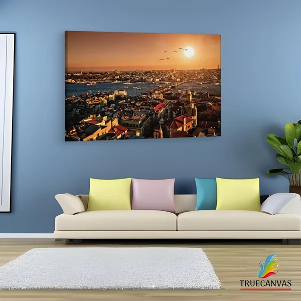 Multicolor_Istanbul_-_Duvar_Ka?????D?,_Wooden_Framed_Canvas_Paintings_|_For_Living_Room_|_Bedroom_|_Office_|_Gallery_|_Ready_Wall_Mount_Canvas_Wall_Art_Painting_|_Size_-_12_X_18In,_Ct0051