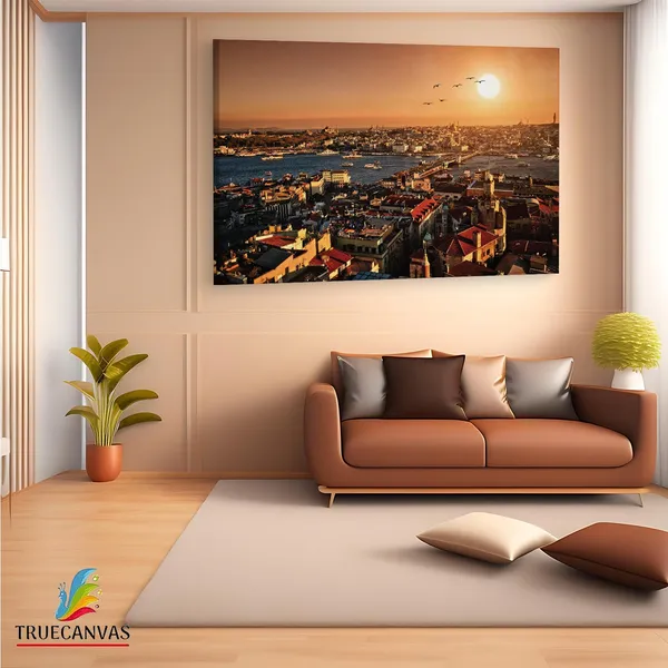 Multicolor_Istanbul_-_Duvar_Ka?????D?,_Wooden_Framed_Canvas_Paintings_|_For_Living_Room_|_Bedroom_|_Office_|_Gallery_|_Ready_Wall_Mount_Canvas_Wall_Art_Painting_|_Size_-_12_X_18In,_Ct0051