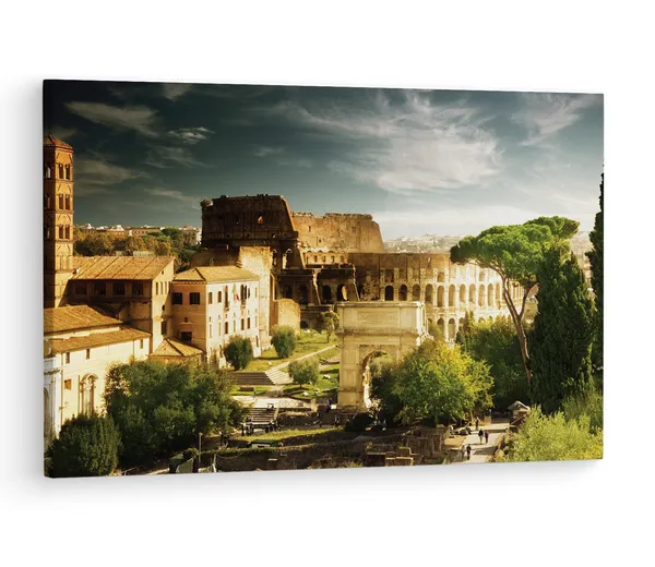 Multicolor_Colosseum,_Wooden_Framed_Canvas_Paintings_|_For_Living_Room_|_Bedroom_|_Office_|_Gallery_|_Ready_Wall_Mount_Canvas_Wall_Art_Painting_|_Size_-_12_X_18In,_Ct0052