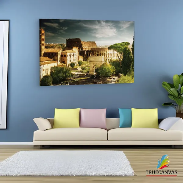 Multicolor_Colosseum,_Wooden_Framed_Canvas_Paintings_|_For_Living_Room_|_Bedroom_|_Office_|_Gallery_|_Ready_Wall_Mount_Canvas_Wall_Art_Painting_|_Size_-_12_X_18In,_Ct0052