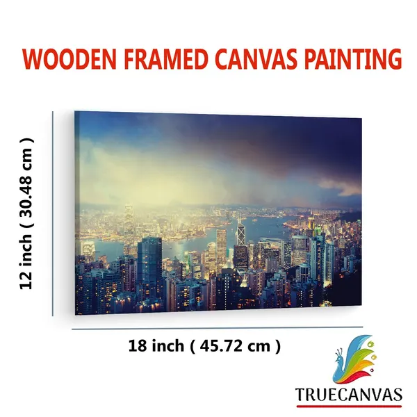 Multicolor_Victoria_Peak,_Wooden_Framed_Canvas_Paintings_|_For_Living_Room_|_Bedroom_|_Office_|_Gallery_|_Ready_Wall_Mount_Canvas_Wall_Art_Painting_|_Size_-_12_X_18In,_Ct0056