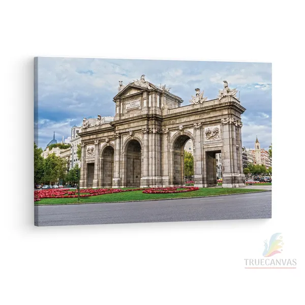 Multicolor_Puerta_De_Alcal?,_Wooden_Framed_Canvas_Paintings_|_For_Living_Room_|_Bedroom_|_Office_|_Gallery_|_Ready_Wall_Mount_Canvas_Wall_Art_Painting_|_Size_-_12_X_18In,_Ct0060