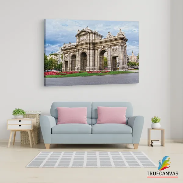 Multicolor_Puerta_De_Alcal?,_Wooden_Framed_Canvas_Paintings_|_For_Living_Room_|_Bedroom_|_Office_|_Gallery_|_Ready_Wall_Mount_Canvas_Wall_Art_Painting_|_Size_-_12_X_18In,_Ct0060
