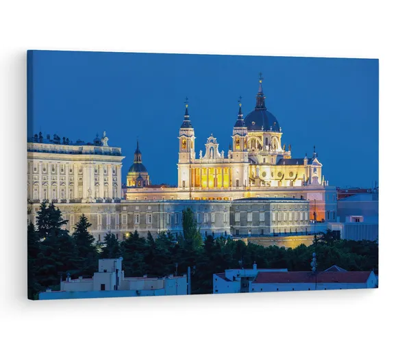 Multicolor_Catedral_De_La_Almudena,_Wooden_Framed_Canvas_Paintings_|_For_Living_Room_|_Bedroom_|_Office_|_Gallery_|_Ready_Wall_Mount_Canvas_Wall_Art_Painting_|_Size_-_12_X_18In,_Ct0061