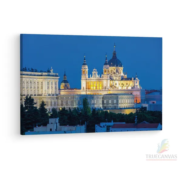 Multicolor_Catedral_De_La_Almudena,_Wooden_Framed_Canvas_Paintings_|_For_Living_Room_|_Bedroom_|_Office_|_Gallery_|_Ready_Wall_Mount_Canvas_Wall_Art_Painting_|_Size_-_12_X_18In,_Ct0061