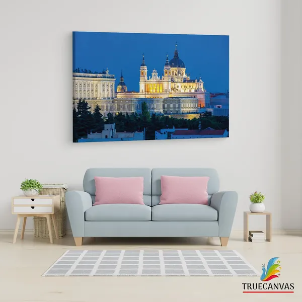 Multicolor_Catedral_De_La_Almudena,_Wooden_Framed_Canvas_Paintings_|_For_Living_Room_|_Bedroom_|_Office_|_Gallery_|_Ready_Wall_Mount_Canvas_Wall_Art_Painting_|_Size_-_12_X_18In,_Ct0061
