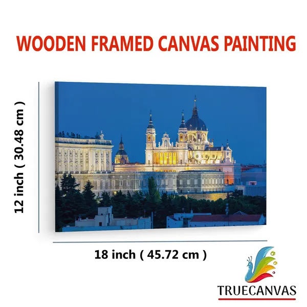 Multicolor_Catedral_De_La_Almudena,_Wooden_Framed_Canvas_Paintings_|_For_Living_Room_|_Bedroom_|_Office_|_Gallery_|_Ready_Wall_Mount_Canvas_Wall_Art_Painting_|_Size_-_12_X_18In,_Ct0061