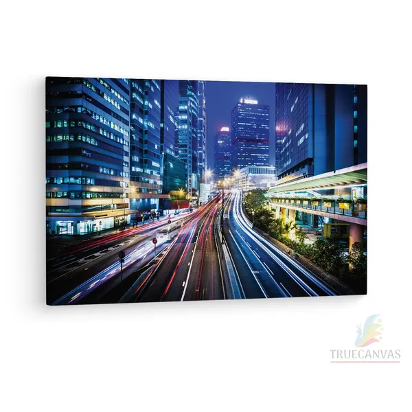 Multicolor_Hong_Kong_Central_District,_Wooden_Framed_Canvas_Paintings_|_For_Living_Room_|_Bedroom_|_Office_|_Gallery_|_Ready_Wall_Mount_Canvas_Wall_Art_Painting_|_Size_-_12_X_18In,_Ct0063