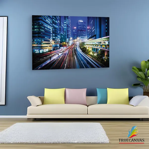Multicolor_Hong_Kong_Central_District,_Wooden_Framed_Canvas_Paintings_|_For_Living_Room_|_Bedroom_|_Office_|_Gallery_|_Ready_Wall_Mount_Canvas_Wall_Art_Painting_|_Size_-_12_X_18In,_Ct0063