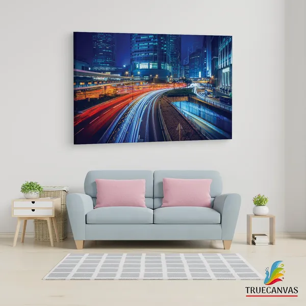 Multicolor_Hong_Kong_Long_Exposure,_Wooden_Framed_Canvas_Paintings_|_For_Living_Room_|_Bedroom_|_Office_|_Gallery_|_Ready_Wall_Mount_Canvas_Wall_Art_Painting_|_Size_-_12_X_18In,_Ct0064