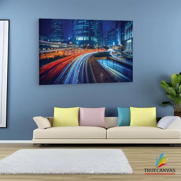 Multicolor_Hong_Kong_Long_Exposure,_Wooden_Framed_Canvas_Paintings_|_For_Living_Room_|_Bedroom_|_Office_|_Gallery_|_Ready_Wall_Mount_Canvas_Wall_Art_Painting_|_Size_-_12_X_18In,_Ct0064