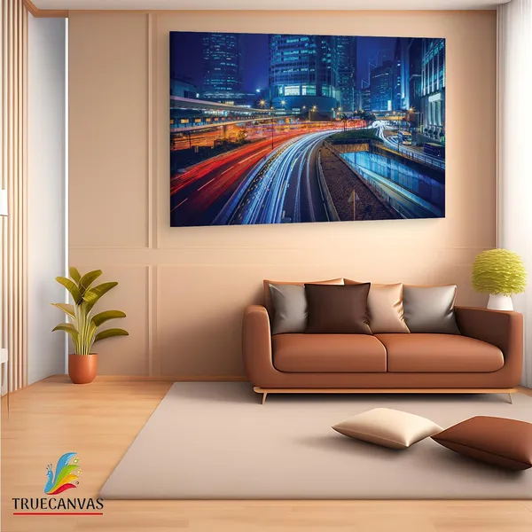 Multicolor_Hong_Kong_Long_Exposure,_Wooden_Framed_Canvas_Paintings_|_For_Living_Room_|_Bedroom_|_Office_|_Gallery_|_Ready_Wall_Mount_Canvas_Wall_Art_Painting_|_Size_-_12_X_18In,_Ct0064