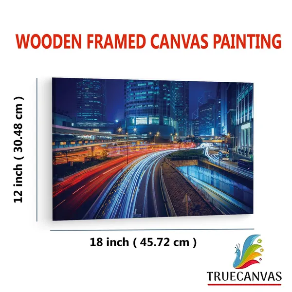 Multicolor_Hong_Kong_Long_Exposure,_Wooden_Framed_Canvas_Paintings_|_For_Living_Room_|_Bedroom_|_Office_|_Gallery_|_Ready_Wall_Mount_Canvas_Wall_Art_Painting_|_Size_-_12_X_18In,_Ct0064