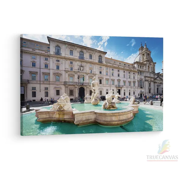 Multicolor_Fountain_Of_The_Moro,_Wooden_Framed_Canvas_Paintings_|_For_Living_Room_|_Bedroom_|_Office_|_Gallery_|_Ready_Wall_Mount_Canvas_Wall_Art_Painting_|_Size_-_12_X_18In,_Ct0068