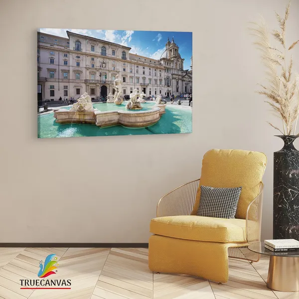 Multicolor_Fountain_Of_The_Moro,_Wooden_Framed_Canvas_Paintings_|_For_Living_Room_|_Bedroom_|_Office_|_Gallery_|_Ready_Wall_Mount_Canvas_Wall_Art_Painting_|_Size_-_12_X_18In,_Ct0068