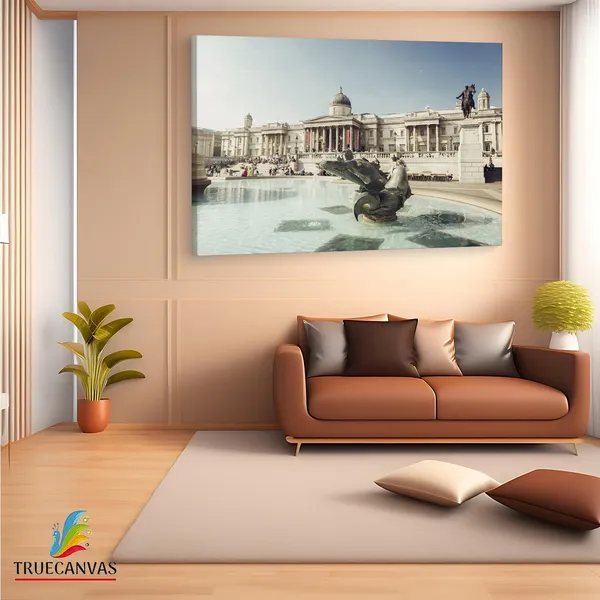 Multicolor_Trafalgar_Square,_Wooden_Framed_Canvas_Paintings_|_For_Living_Room_|_Bedroom_|_Office_|_Gallery_|_Ready_Wall_Mount_Canvas_Wall_Art_Painting_|_Size_-_12_X_18In,_Ct0071