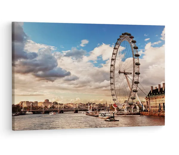 Multicolor_London_Eye,_Wooden_Framed_Canvas_Paintings_|_For_Living_Room_|_Bedroom_|_Office_|_Gallery_|_Ready_Wall_Mount_Canvas_Wall_Art_Painting_|_Size_-_12_X_18In,_Ct0073