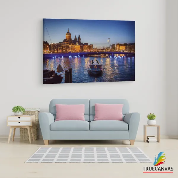 Multicolor_Amsterdam_Light_Festival,_Wooden_Framed_Canvas_Paintings_|_For_Living_Room_|_Bedroom_|_Office_|_Gallery_|_Ready_Wall_Mount_Canvas_Wall_Art_Painting_|_Size_-_12_X_18In,_Ct0076