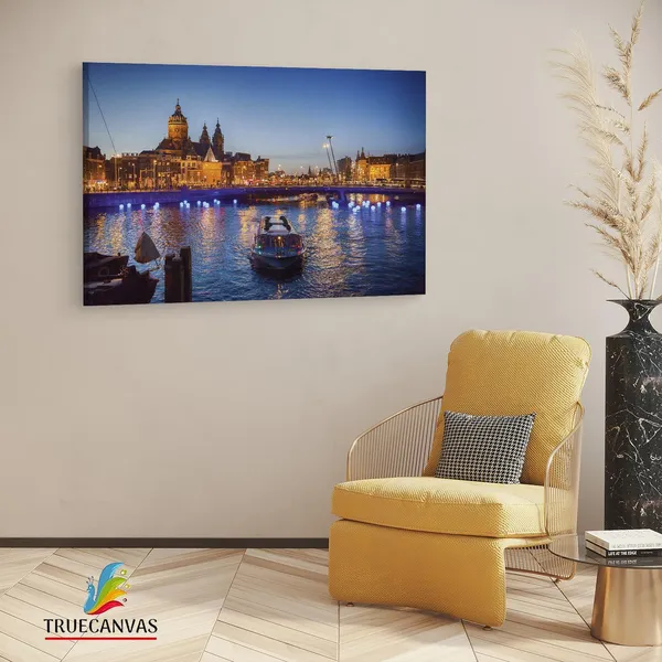 Multicolor_Amsterdam_Light_Festival,_Wooden_Framed_Canvas_Paintings_|_For_Living_Room_|_Bedroom_|_Office_|_Gallery_|_Ready_Wall_Mount_Canvas_Wall_Art_Painting_|_Size_-_12_X_18In,_Ct0076