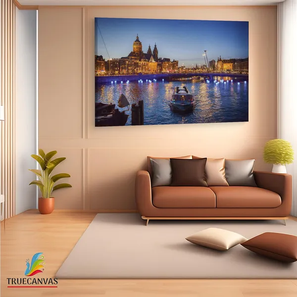Multicolor_Amsterdam_Light_Festival,_Wooden_Framed_Canvas_Paintings_|_For_Living_Room_|_Bedroom_|_Office_|_Gallery_|_Ready_Wall_Mount_Canvas_Wall_Art_Painting_|_Size_-_12_X_18In,_Ct0076