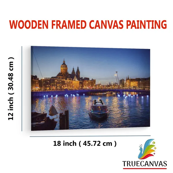 Multicolor_Amsterdam_Light_Festival,_Wooden_Framed_Canvas_Paintings_|_For_Living_Room_|_Bedroom_|_Office_|_Gallery_|_Ready_Wall_Mount_Canvas_Wall_Art_Painting_|_Size_-_12_X_18In,_Ct0076