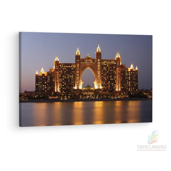 Multicolor_Atlantis,_The_Palm,_Wooden_Framed_Canvas_Paintings_|_For_Living_Room_|_Bedroom_|_Office_|_Gallery_|_Ready_Wall_Mount_Canvas_Wall_Art_Painting_|_Size_-_12_X_18In,_Ct0079