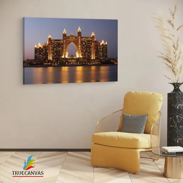 Multicolor_Atlantis,_The_Palm,_Wooden_Framed_Canvas_Paintings_|_For_Living_Room_|_Bedroom_|_Office_|_Gallery_|_Ready_Wall_Mount_Canvas_Wall_Art_Painting_|_Size_-_12_X_18In,_Ct0079