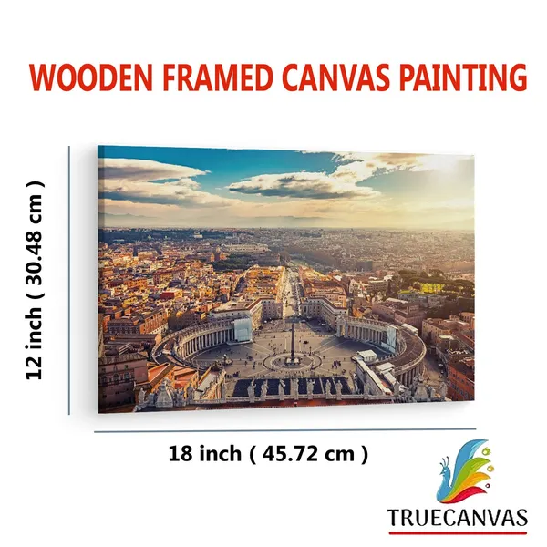 Multicolor_Saint_Peter'S_Square,_Wooden_Framed_Canvas_Paintings_|_For_Living_Room_|_Bedroom_|_Office_|_Gallery_|_Ready_Wall_Mount_Canvas_Wall_Art_Painting_|_Size_-_12_X_18In,_Ct0080