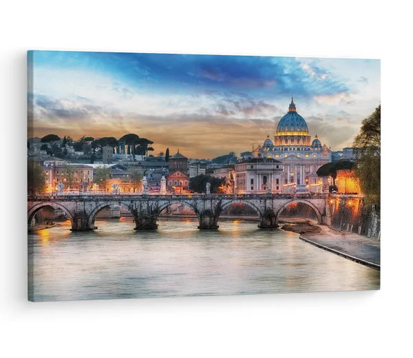 Multicolor_River_Tiber,_Wooden_Framed_Canvas_Paintings_|_For_Living_Room_|_Bedroom_|_Office_|_Gallery_|_Ready_Wall_Mount_Canvas_Wall_Art_Painting_|_Size_-_12_X_18In,_Ct0083