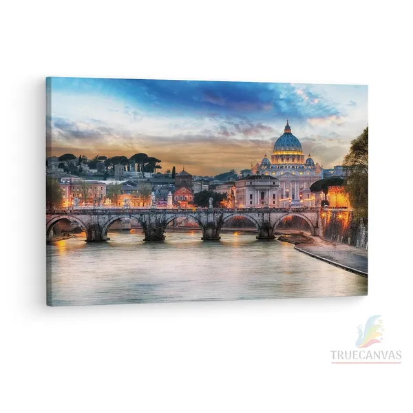 Multicolor_River_Tiber,_Wooden_Framed_Canvas_Paintings_|_For_Living_Room_|_Bedroom_|_Office_|_Gallery_|_Ready_Wall_Mount_Canvas_Wall_Art_Painting_|_Size_-_12_X_18In,_Ct0083
