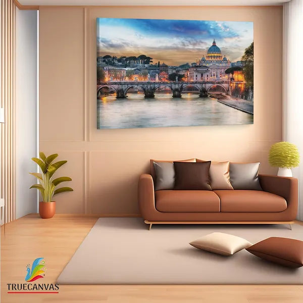 Multicolor_River_Tiber,_Wooden_Framed_Canvas_Paintings_|_For_Living_Room_|_Bedroom_|_Office_|_Gallery_|_Ready_Wall_Mount_Canvas_Wall_Art_Painting_|_Size_-_12_X_18In,_Ct0083