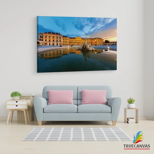 Multicolor_Schnbrunn_Palace,_Wooden_Framed_Canvas_Paintings_|_For_Living_Room_|_Bedroom_|_Office_|_Gallery_|_Ready_Wall_Mount_Canvas_Wall_Art_Painting_|_Size_-_12_X_18In,_Ct0084