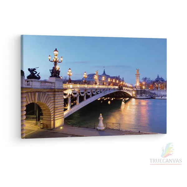 Multicolor_Pont_Alexandre_Iii,_Wooden_Framed_Canvas_Paintings_|_For_Living_Room_|_Bedroom_|_Office_|_Gallery_|_Ready_Wall_Mount_Canvas_Wall_Art_Painting_|_Size_-_12_X_18In,_Ct0086