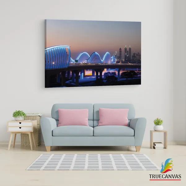 Multicolor_Meydan_Bridge_Wave,_Wooden_Framed_Canvas_Paintings_|_For_Living_Room_|_Bedroom_|_Office_|_Gallery_|_Ready_Wall_Mount_Canvas_Wall_Art_Painting_|_Size_-_12_X_18In,_Ct0087
