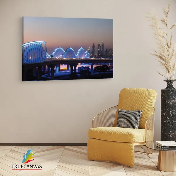 Multicolor_Meydan_Bridge_Wave,_Wooden_Framed_Canvas_Paintings_|_For_Living_Room_|_Bedroom_|_Office_|_Gallery_|_Ready_Wall_Mount_Canvas_Wall_Art_Painting_|_Size_-_12_X_18In,_Ct0087