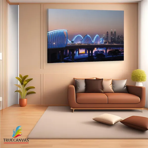 Multicolor_Meydan_Bridge_Wave,_Wooden_Framed_Canvas_Paintings_|_For_Living_Room_|_Bedroom_|_Office_|_Gallery_|_Ready_Wall_Mount_Canvas_Wall_Art_Painting_|_Size_-_12_X_18In,_Ct0087