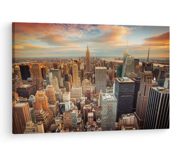 Multicolor_Empire_State_Building,_Wooden_Framed_Canvas_Paintings_|_For_Living_Room_|_Bedroom_|_Office_|_Gallery_|_Ready_Wall_Mount_Canvas_Wall_Art_Painting_|_Size_-_12_X_18In,_Ct0091