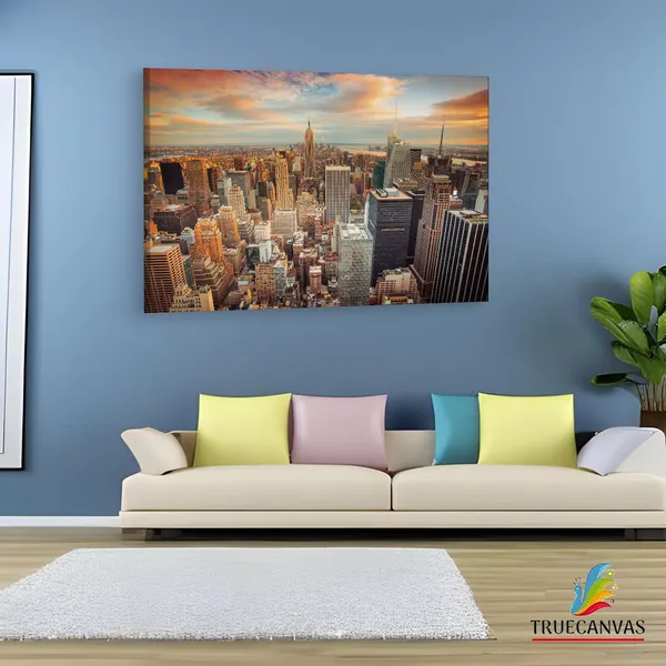 Multicolor_Empire_State_Building,_Wooden_Framed_Canvas_Paintings_|_For_Living_Room_|_Bedroom_|_Office_|_Gallery_|_Ready_Wall_Mount_Canvas_Wall_Art_Painting_|_Size_-_12_X_18In,_Ct0091