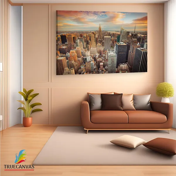 Multicolor_Empire_State_Building,_Wooden_Framed_Canvas_Paintings_|_For_Living_Room_|_Bedroom_|_Office_|_Gallery_|_Ready_Wall_Mount_Canvas_Wall_Art_Painting_|_Size_-_12_X_18In,_Ct0091