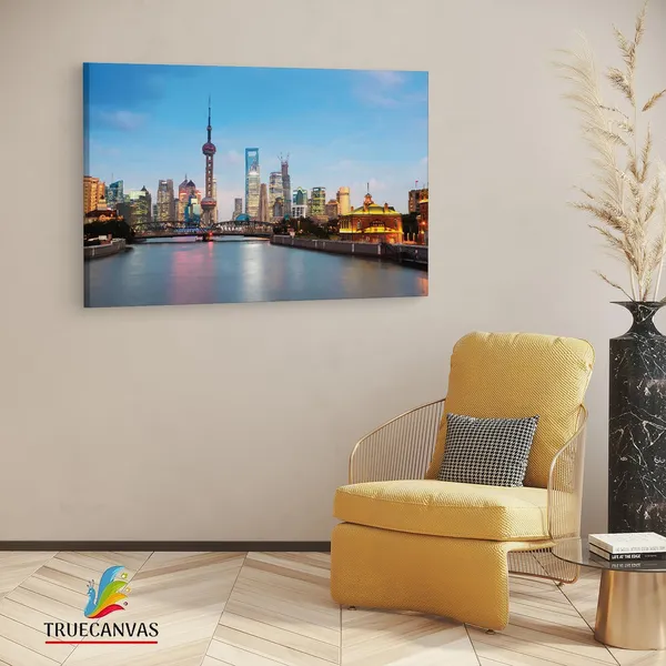 Multicolor_The_Bund,_Wooden_Framed_Canvas_Paintings_|_For_Living_Room_|_Bedroom_|_Office_|_Gallery_|_Ready_Wall_Mount_Canvas_Wall_Art_Painting_|_Size_-_12_X_18In,_Ct0093
