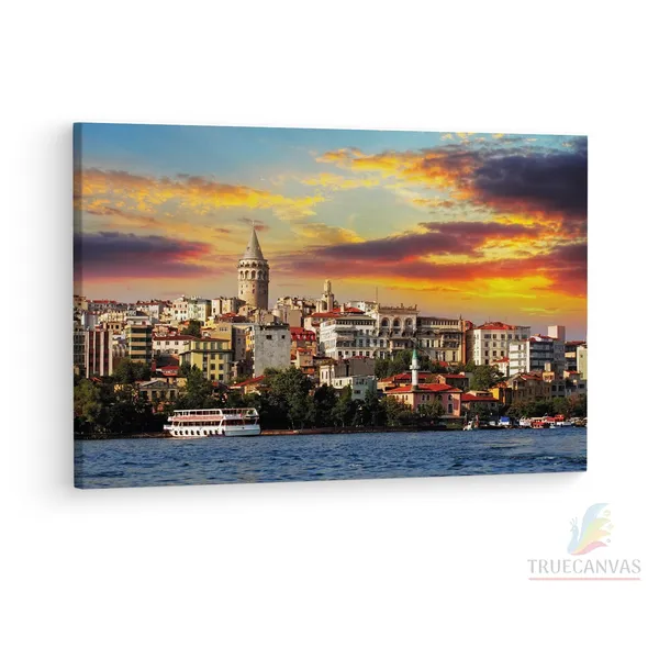 Multicolor_Galata_Tower,_Wooden_Framed_Canvas_Paintings_|_For_Living_Room_|_Bedroom_|_Office_|_Gallery_|_Ready_Wall_Mount_Canvas_Wall_Art_Painting_|_Size_-_12_X_18In,_Ct0098