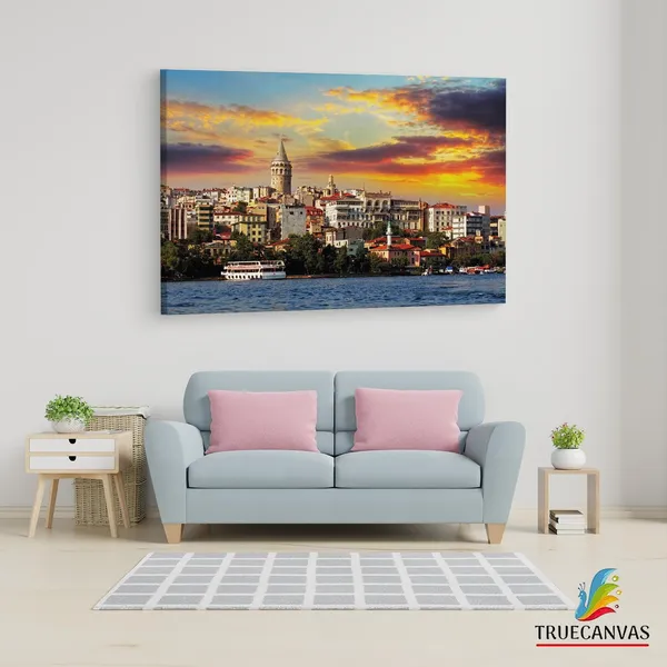 Multicolor_Galata_Tower,_Wooden_Framed_Canvas_Paintings_|_For_Living_Room_|_Bedroom_|_Office_|_Gallery_|_Ready_Wall_Mount_Canvas_Wall_Art_Painting_|_Size_-_12_X_18In,_Ct0098