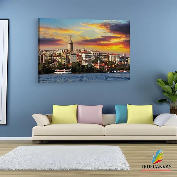 Multicolor_Galata_Tower,_Wooden_Framed_Canvas_Paintings_|_For_Living_Room_|_Bedroom_|_Office_|_Gallery_|_Ready_Wall_Mount_Canvas_Wall_Art_Painting_|_Size_-_12_X_18In,_Ct0098