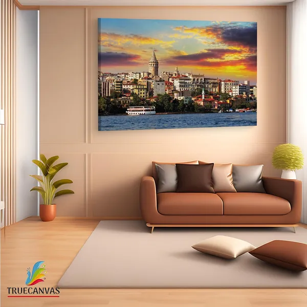 Multicolor_Galata_Tower,_Wooden_Framed_Canvas_Paintings_|_For_Living_Room_|_Bedroom_|_Office_|_Gallery_|_Ready_Wall_Mount_Canvas_Wall_Art_Painting_|_Size_-_12_X_18In,_Ct0098