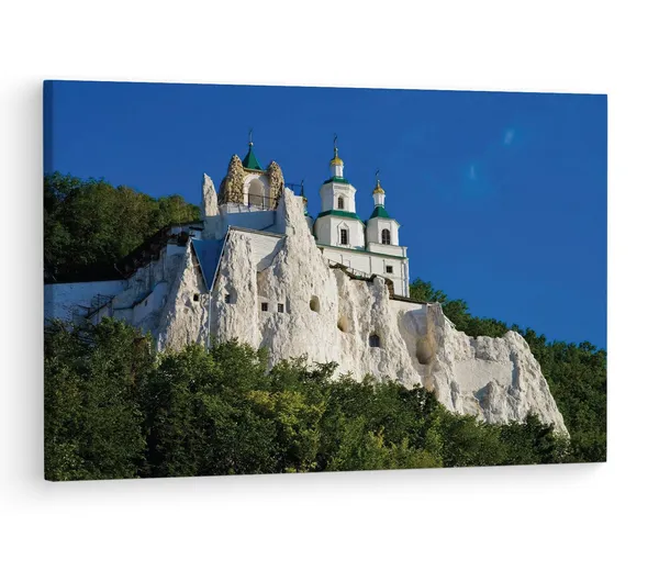 Multicolor_Holy_Assumption_Monastery,_Wooden_Framed_Canvas_Paintings_|_For_Living_Room_|_Bedroom_|_Office_|_Gallery_|_Ready_Wall_Mount_Canvas_Wall_Art_Painting_|_Size_-_12_X_18In,_Ct0100