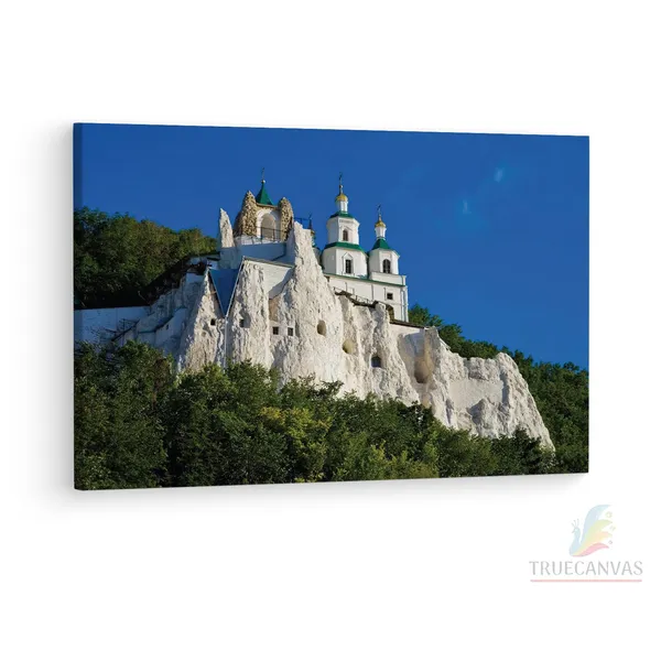 Multicolor_Holy_Assumption_Monastery,_Wooden_Framed_Canvas_Paintings_|_For_Living_Room_|_Bedroom_|_Office_|_Gallery_|_Ready_Wall_Mount_Canvas_Wall_Art_Painting_|_Size_-_12_X_18In,_Ct0100