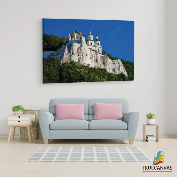 Multicolor_Holy_Assumption_Monastery,_Wooden_Framed_Canvas_Paintings_|_For_Living_Room_|_Bedroom_|_Office_|_Gallery_|_Ready_Wall_Mount_Canvas_Wall_Art_Painting_|_Size_-_12_X_18In,_Ct0100