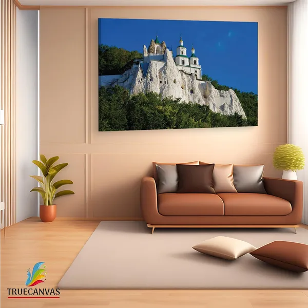 Multicolor_Holy_Assumption_Monastery,_Wooden_Framed_Canvas_Paintings_|_For_Living_Room_|_Bedroom_|_Office_|_Gallery_|_Ready_Wall_Mount_Canvas_Wall_Art_Painting_|_Size_-_12_X_18In,_Ct0100